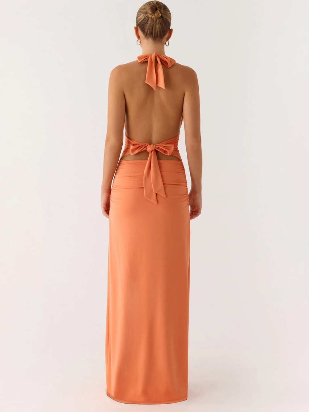Peppermayo Coral Orange Halter Maxi Dress - Picture 4 of 4